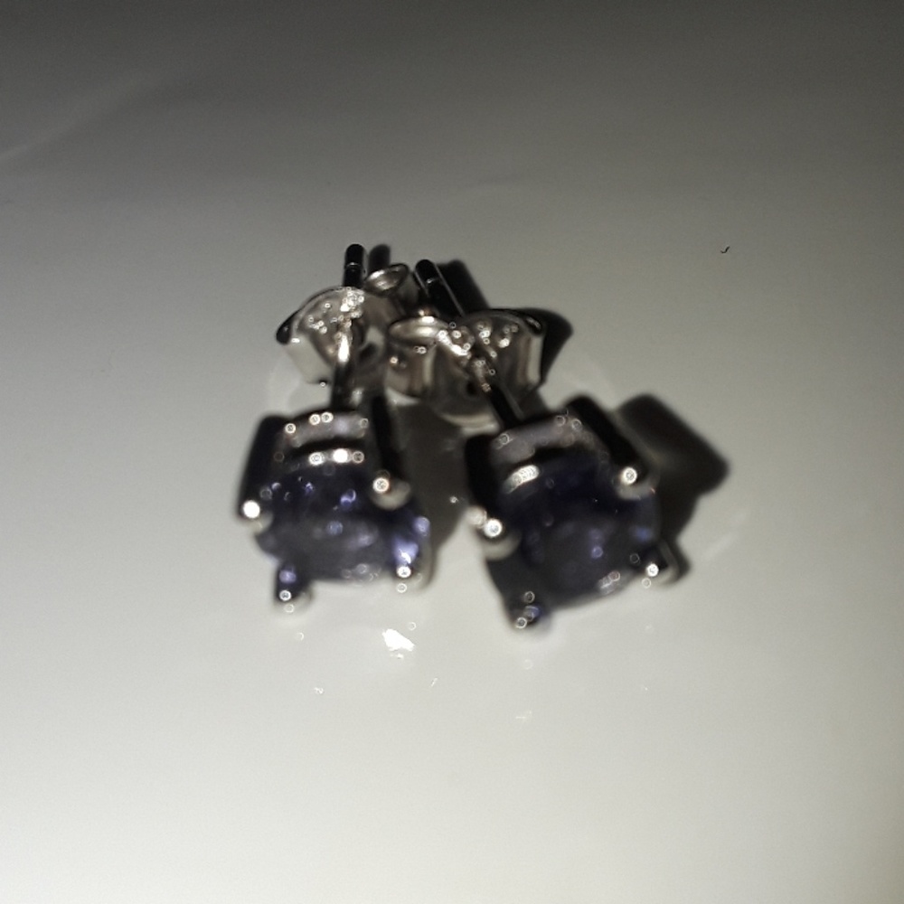 * Amethyst Purple Topaz Sterling Silver Earrings